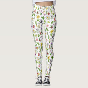 Leggings Alfabeto de las plantas y de las hierbas