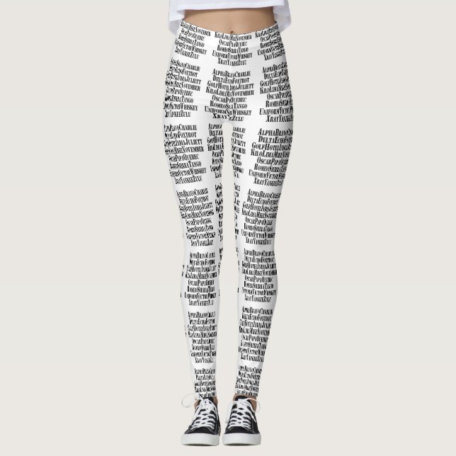 LEGGINGS ALFABETO FONETICO / PALABRAS DE CÓDIGO (Anverso)