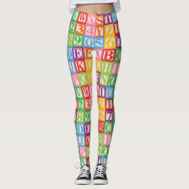 Leggings Alfabeto y números