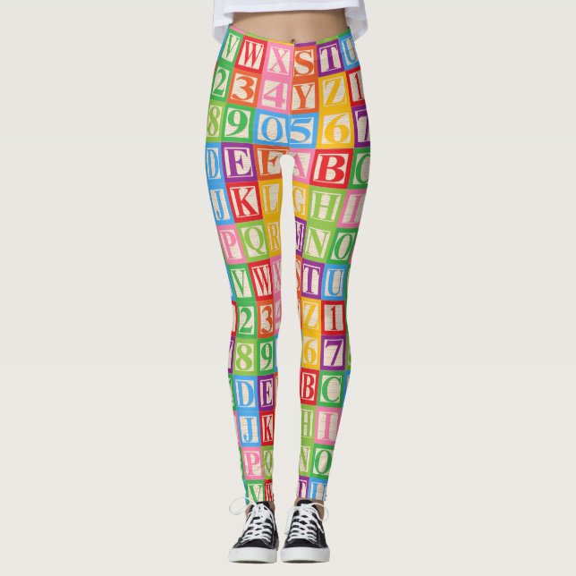 Leggings Alfabeto y números (Anverso)