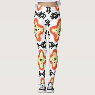 Leggings Alfombra brillante: ornamento étnico azteca