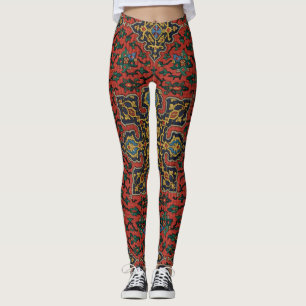 Leggings Alfombra de Rug Persa Rojo Azul Clásico