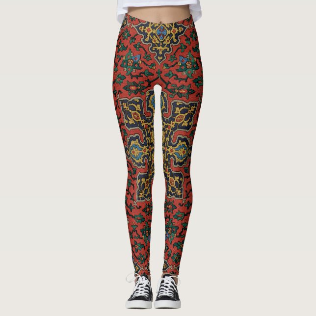 Leggings Alfombra Persa Clásica Roja Azul (Anverso)