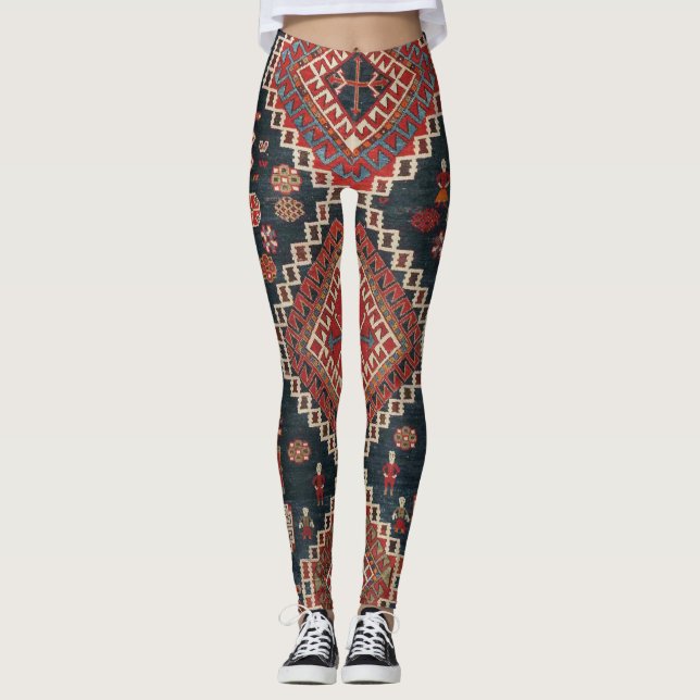 Leggings Alfombra Persa Turca Azul Oriental Karbistán (Anverso)