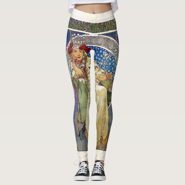 Leggings Alfons Mucha Princezna 1911 Hyacinta (Anverso)