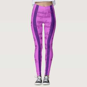 Leggings Algo Más Cómoda Rayas Púrpura