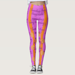 Leggings Algo más cómodo para las rayas Naranjas
