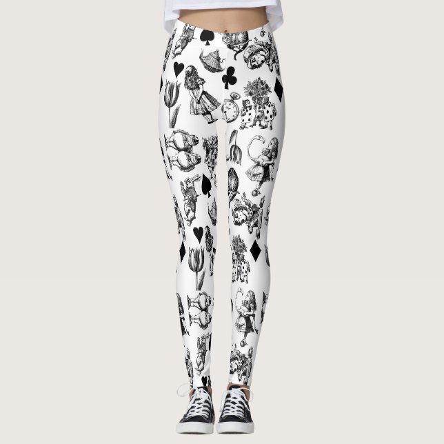 Leggings Alice White Rabbit Wonderland Classic (Anverso)