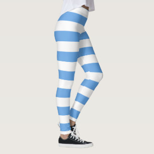 Leggings Alicia Azul Blanco Bandas Grandes Leyendas