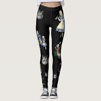 Leggings Alicia en el gato blanco de Cheshire del conejo
