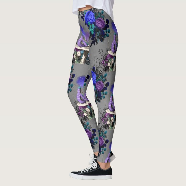 Leggings Alicia en las flores fumadoras de oruga (Izquierda)