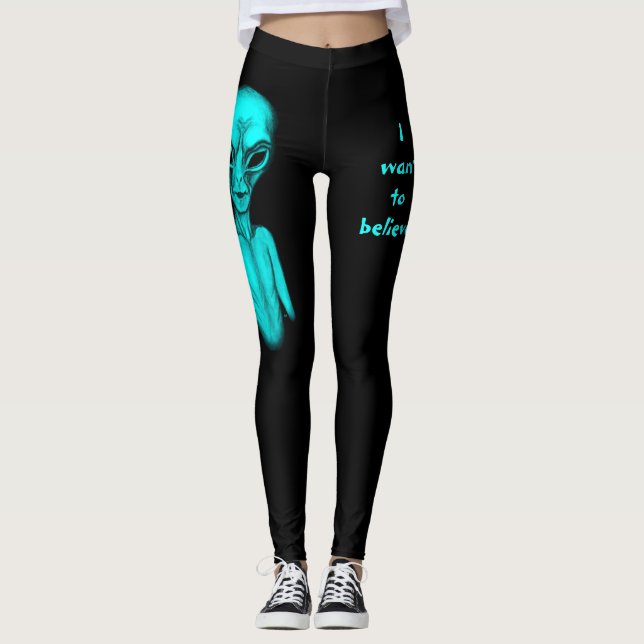 Leggings Alien, quiero creer (Anverso)