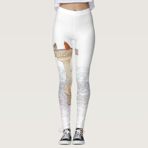 Leggings Alimentando el arte digital de la mañana