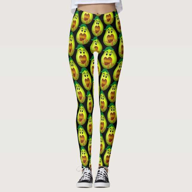 Leggings alimento amigo del corazón de aguacate (Anverso)