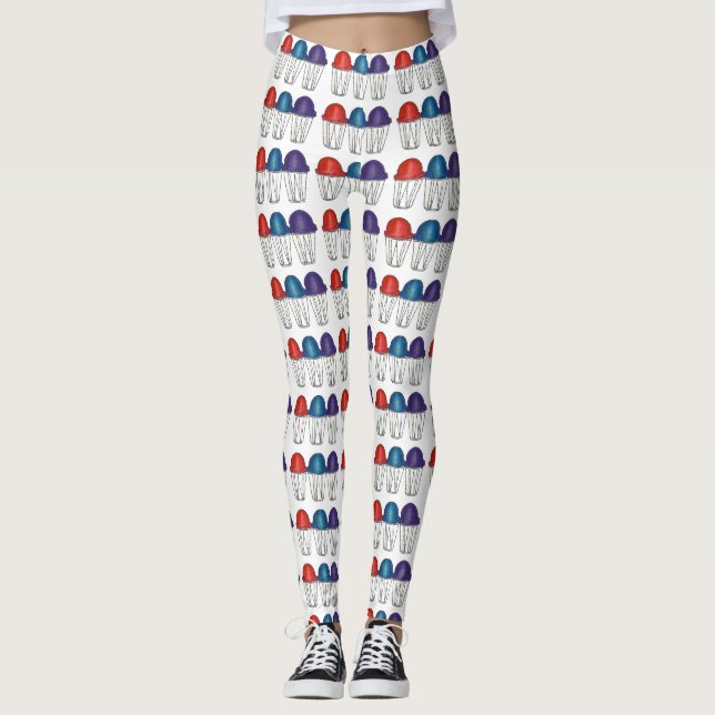 Leggings Alimentos de helado snocone de nieve sacudida ital (Anverso)