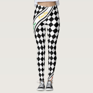 Leggings Aliste el blanco negro clásico del control del d
