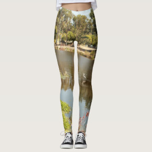 Leggings Almaden alke park con garza blanca
