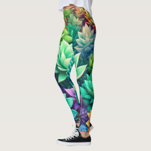 Leggings Aloe Vera y Succulage Collage