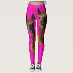 Leggings Alpacas Joven Marrón De Rosa Caliente,