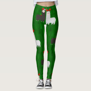 Leggings alpacas, reno de Navidad