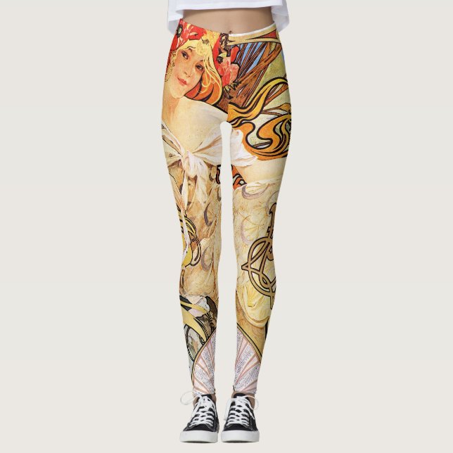 Leggings Alphonse Mucha Biscuits Lefevre-Utile (Anverso)
