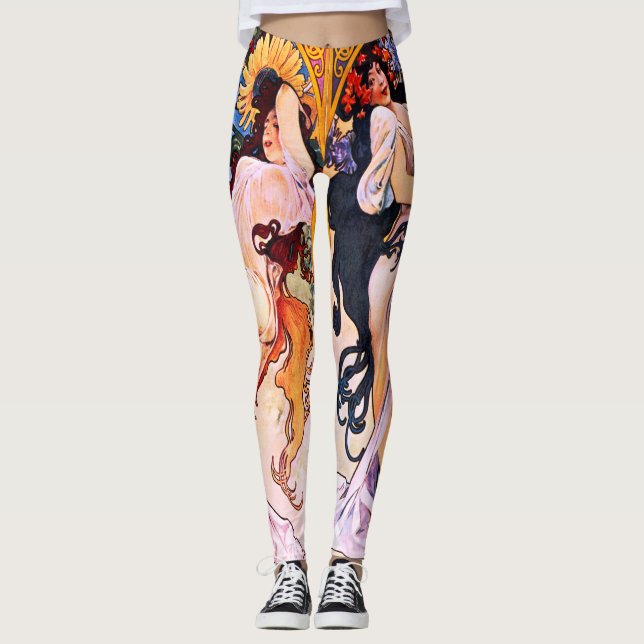 Leggings Alphonse Mucha - Cuatro estaciones (Anverso)