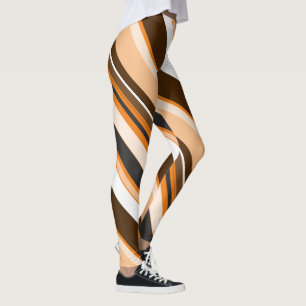 Leggings Alrededor de las franjas diagonales contemporáneas