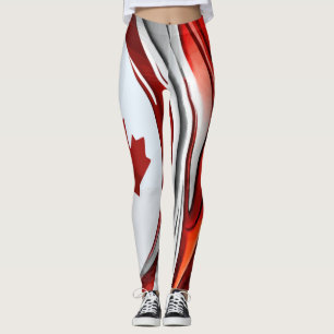 Leggings Altered Maple Leaf: Un giro creativo canadiense