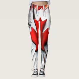 Leggings Altered Maple Leaf: Un giro creativo canadiense