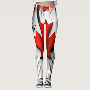 Leggings Altered Maple Leaf: Un giro creativo canadiense