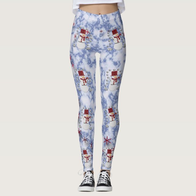 Leggings Alto Cheerful Snowman (Anverso)