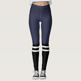 Leggings Altos calcetines del equipo universitario azul