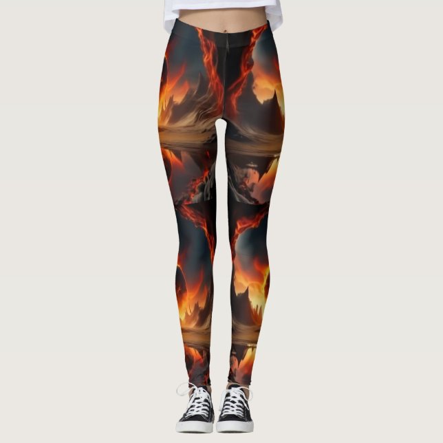 Leggings Amanecer del mundo de los incendios (Anverso)