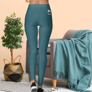 Leggings Amante de gato personalizado Pet Mom oscuro azul v