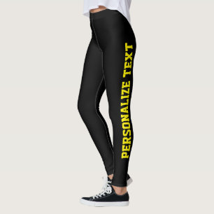 Leggings Amante de Gatos Mamá de Mascotas Negros y Amarillo