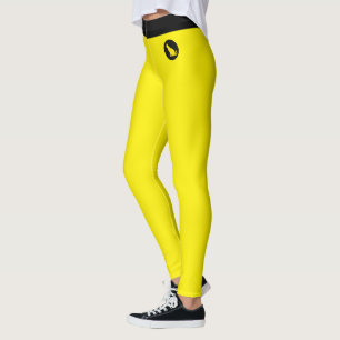 Leggings Amante de gatos personalizados patrón amarillo neg