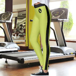 Leggings Amante de gatos personalizados Pet Mom Amarillo Ve