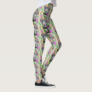 Leggings Amante de las flores Staffordshire Bull Terrier Pu
