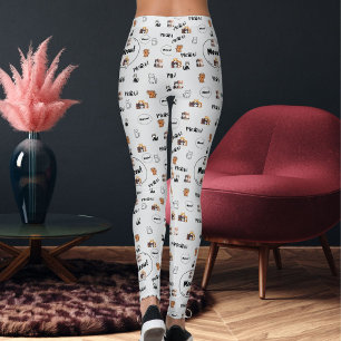 Leggings Amante de las Mascotas Gato Gris Claro Felino Maul