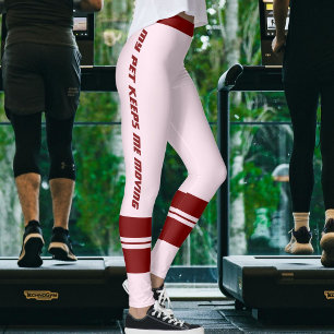 Leggings Amante de las Mascotas Rosa Sonrojado Rojo Burgund