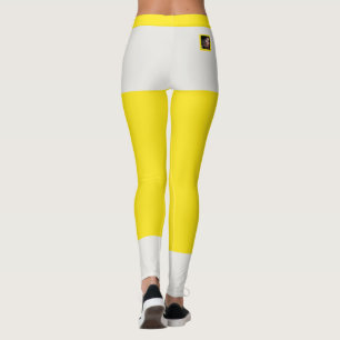Leggings Amante de los gatos Mamá de mascota Rayas amarilla