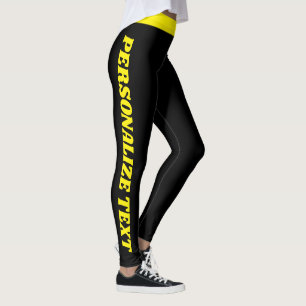 Leggings Amante de los Gatos Mamá de Mascotas Amarillo Negr