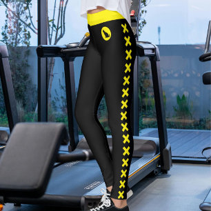 Leggings Amante de los Gatos Mamá de Mascotas Amarillo Negr