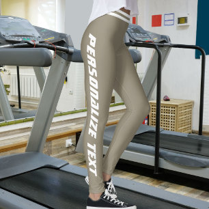 Leggings Amante de mascotas personalizado raya blanca tierr