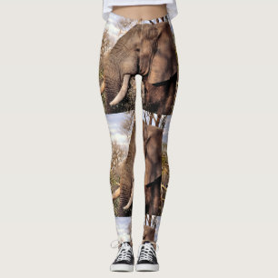 Leggings Amante del elefante de la fauna