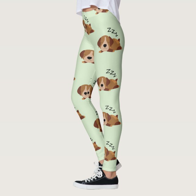 Leggings Amante del Perro de Cazador Alemán Durmiendo ZZZ (Izquierda)