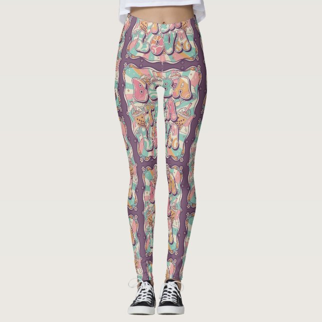Leggings Amante del té de burbujas (Anverso)