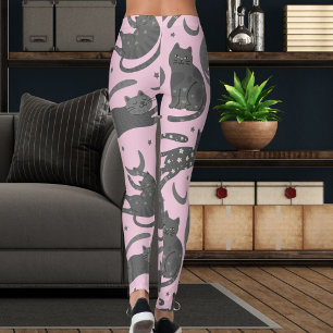 Leggings Amante Moderno de Mascotas Patrón de Gato Gatito R