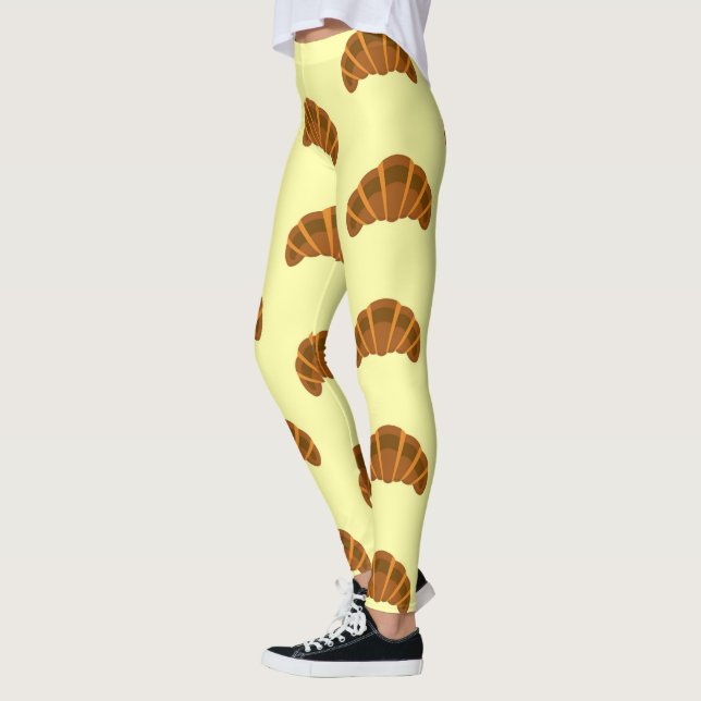 Leggings Amantes de Croissants Amarillo Claro Francia Comid (Izquierda)