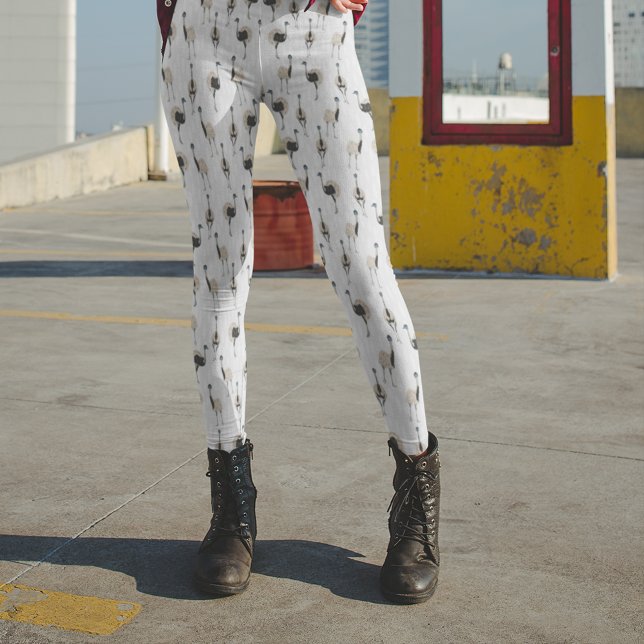 Leggings Amantes De Las Aves De Emus Pattered (Subido por el creador)